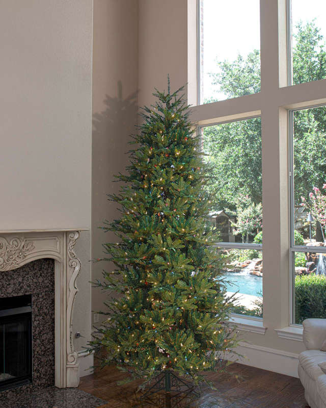 Slim Alaskan Deluxe LED Christmas Tree, 12'